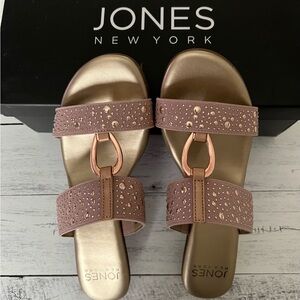 Jones New York Pink Embellished Sandals